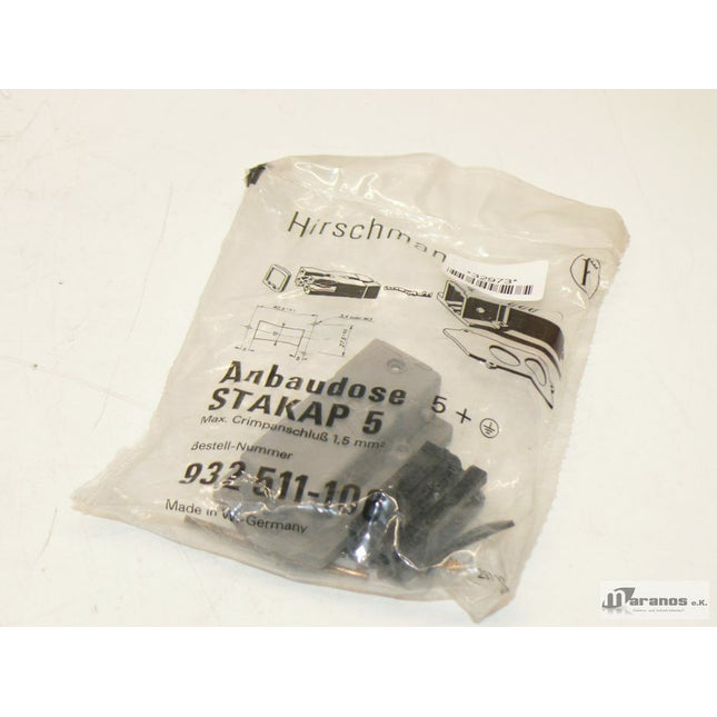 NEU/OVP Hirschmann 932511-106 Anbaudose STAKAP 5 - Maranos.de