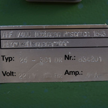 AHF Mikrowellengenerator GMW24-301DR 4A GMW 24-301 DR - Maranos.de