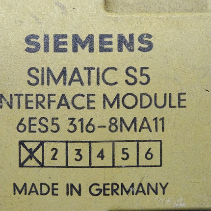 Siemens Simatic S5 Interface Module 6ES5316-8MA11 / 6ES5 316-8MA11 E:1 - Maranos.de