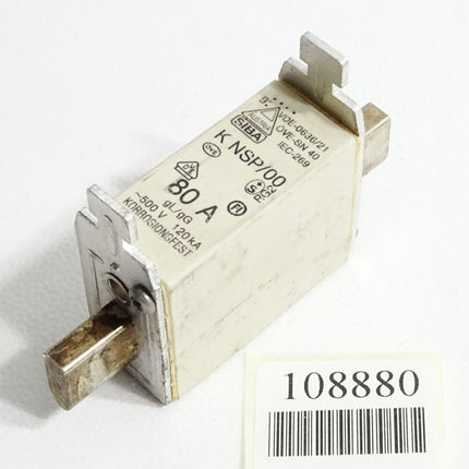SIBA Sicherung K NSP/00 80A gL/gG 500VAC 120kA - Maranos.de