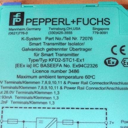 Pepperl+Fuchs K-System KFD2-STC1-Ex1 / 72076 / Neu OVP - Maranos.de
