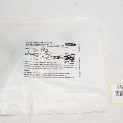 Phoenix Contact 1670743 Q SET-11/4 COD1 SACB-Q Verschraubung-Set / Neu OVP - Maranos.de