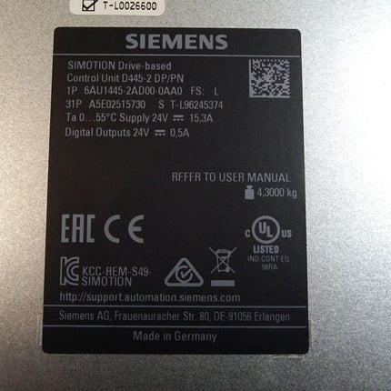 Siemens SIMOTION D455-2 DP/PN 6AU1455-2AD00-0AA0 / Neu - Maranos.de