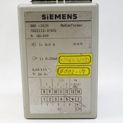 Siemens Meßumformer GMUI-1K/H 7KG2112-1FK01 / UD-249 - Maranos.de