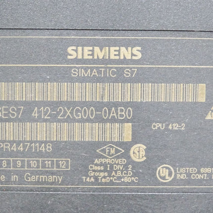Siemens S7-400 CPU 412-2 6ES7412-2XG00-0AB0 6ES7 412-2XG00-0AB0 - Maranos.de
