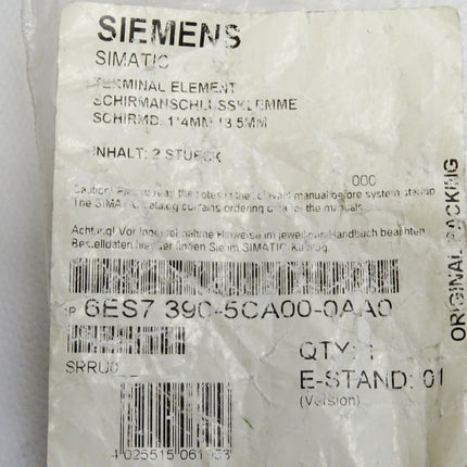 Siemens 6ES7390-5CA00-0AA0 6ES7 390-5CA00-0AA0 Inhalt:2 Stück Neu OVP - Maranos.de