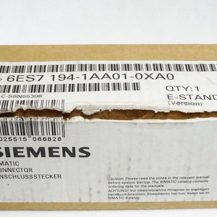 Siemens Anschlussstecker 6ES7194-1AA01-0XA0 6ES7 194-1AA01-0XA0 / Neu OVP - Maranos.de