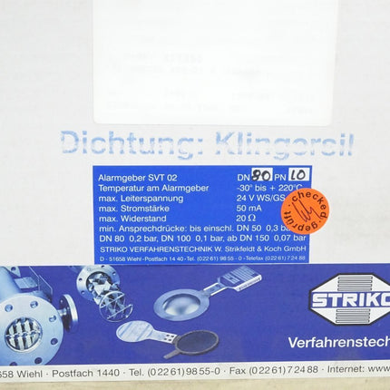 Striko Alarmgeber SVT02 SVT 02 / Neu OVP - Maranos.de