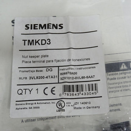 Siemens TMKD3 Zubehör für VL150UL / Neu OVP - Maranos.de