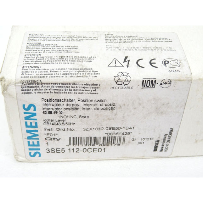 Siemens Positionsschalter 3SE5112-0CE01 / Neu OVP - Maranos.de