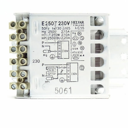 HELVAR Finland E250T 230V 5061 Magnetic ballast  50Hz - Maranos.de