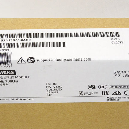 Siemens S7-1500 6ES7531-7LH00-0AB0 6ES7 531-7LH00-0AB0 / Neu OVP versiegelt - Maranos.de
