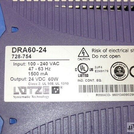 Lutze DRA60-24 728-754 Power Supply Neuwertig - Maranos.de