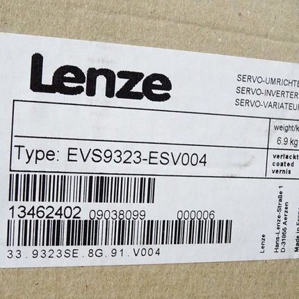 Lenze Servo Umrichter 1.5kW 13462402 EVS9323-ESV004 33.9323SE.8G.91.V004 / Neu OVP - Maranos.de