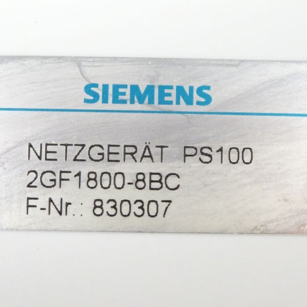 Siemens Netzgerät PS100 / 2GF1800-8BC / Neuwertig - Maranos.de