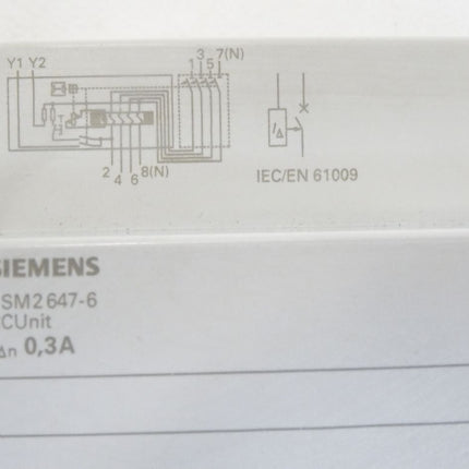 Siemens FI-Block , 4-polig / 5SM2647-6 / RCUnit / Neuwertig - Maranos.de