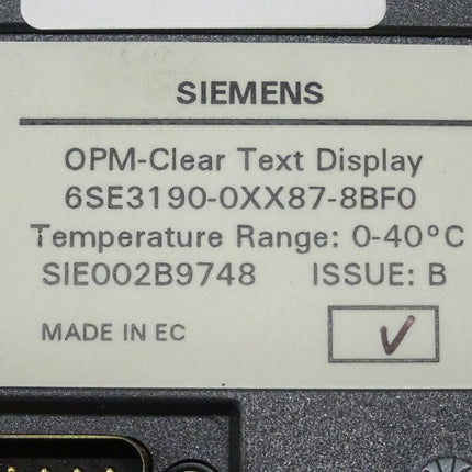 Siemens 6SE3 190-0XX87-8BF0 / 6SE3190-0XX87-8BF0 - Maranos.de