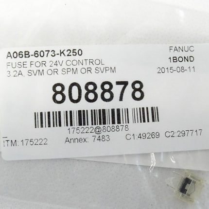 FANUC A06B-6073-K250 / Sicherung für 24V Controler 3.2A SVM SPMNEU-OVP - Maranos.de