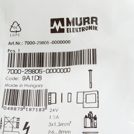 Murr Elektronik 7000-29805-0000000 Schraubklemmanschluss / Neu OVP - Maranos.de