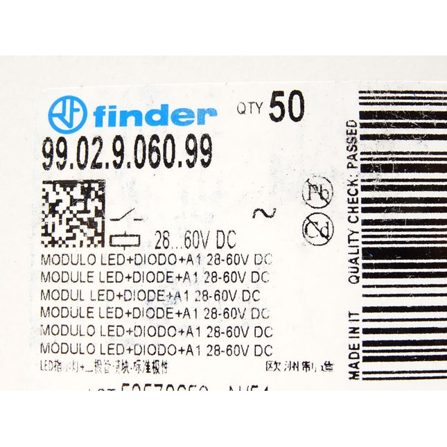 Finder Steckmodul mit LED 99.02.9.060.99 / Inhalt : 50 Stück / Neu OVP - Maranos.de