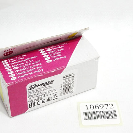 Schrack D02 Sicherungspatrone Neozed 25A IS504036 / Inhalt : 10 Stück / Neu OVP - Maranos.de