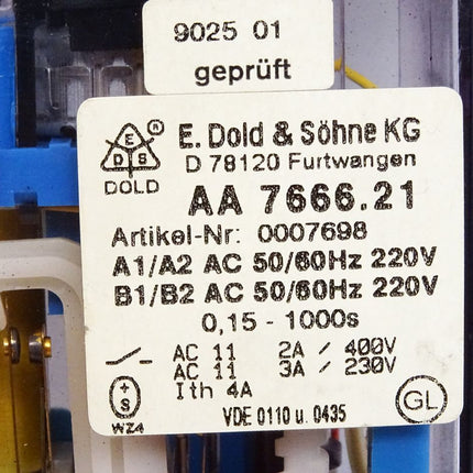 E.Dold&Söhne Zeitrelais 0007698 AA7666.21 0.15-1000s - Maranos.de