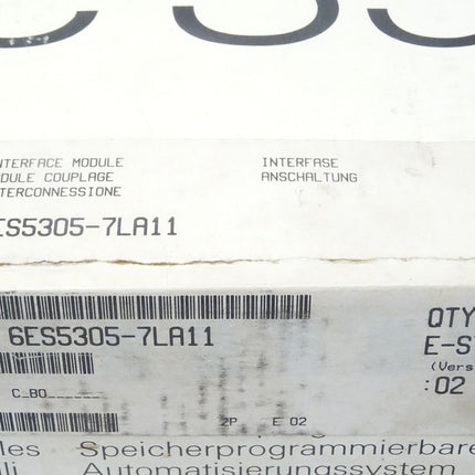 Siemens Simatic S5 6ES5305-7LA11 / Neu OVP - Maranos.de