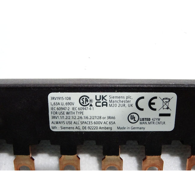 Siemens 3RV1915-1DB 3-Phasen-Sammelschiene / Neu - Maranos.de