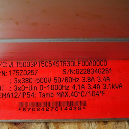 Danfoss 175Z0257 VLT5003PT5C54STR3DLF00A00C0 Frequenzumrichter 1.5kW - Maranos.de