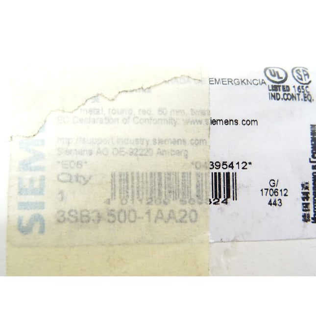 Siemens 3SB3500-1AA20 / Neu OVP - Maranos.de