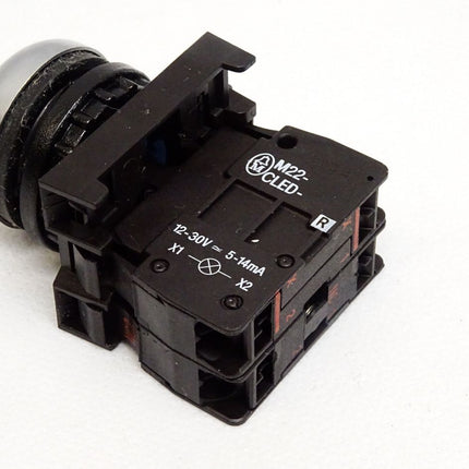 Moeller Reset Drucktaster Blau M22-CK01 + M22-CLED-R - Maranos.de