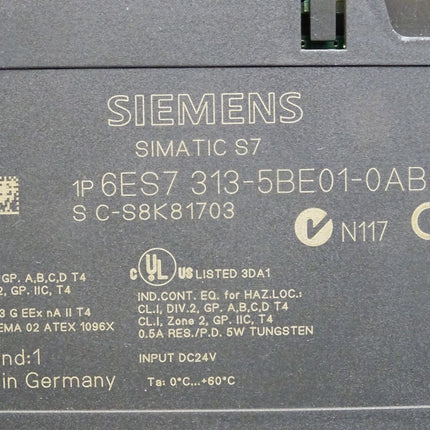 Siemens S7-300 CPU 313C 6ES7313-5BE01-0AB0 6ES7 313-5BE01-0AB0 v2.0.8 - Maranos.de