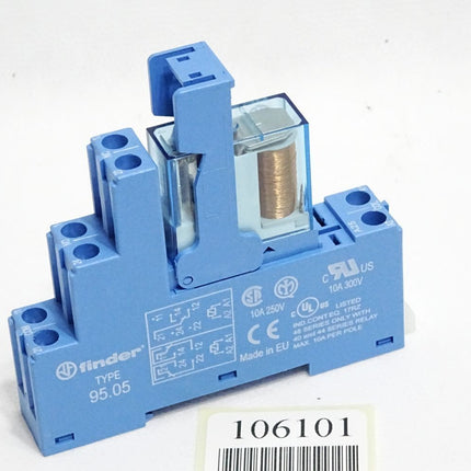 Finder Sockel 95.05 mit Relais 40.61 16A 250VAC 24VDC / Unbenutzt - Maranos.de