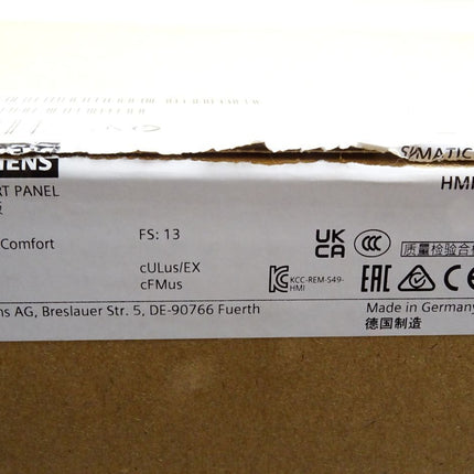 Siemens TP1500 Comfort Panel 6AV2124-0QC02-0AX1 6AV2 124-0QC02-0AX1 / Neu OVP - Maranos.de