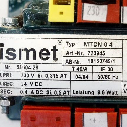 Ismet Trafo 58604.28 723945 MTDN0,4 230V 24V - Maranos.de