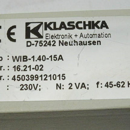 Klaschka WIB-1.40-15A / 16.21-02 - Maranos.de