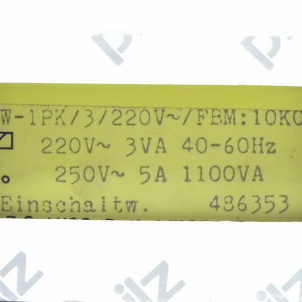 Pilz PW-1PK/3/220V/FBM:10KO Zeitrelais 486353 neu-OVP - Maranos.de