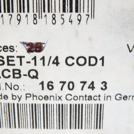 Phoenix Contact 1670743 Q SET-11/4 COD1 SACB-Q Verschraubung-Set / Neu OVP - Maranos.de