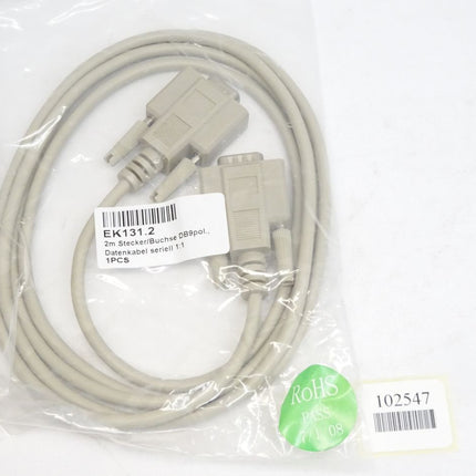 EK131.2 2m Stecker/Buchse DB9pol. Datenkabel seriell 1:1 / Neu OVP - Maranos.de