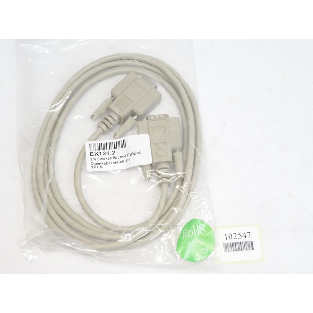 EK131.2 2m Stecker/Buchse DB9pol. Datenkabel seriell 1:1 / Neu OVP - Maranos.de