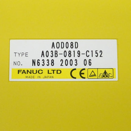 Fanuc A03B-0819-C152 Output Module AOD08D N6338 2003-06 - Maranos.de