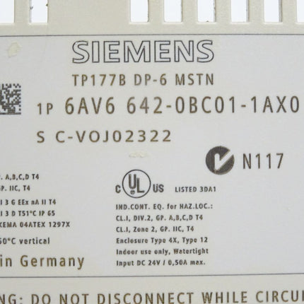 Siemens Backcover Rückschale Panel TP177B DP-6 MSTN 6AV6642-0BC01-1AX0 6AV6 642-0BC01-1AX0 - Maranos.de