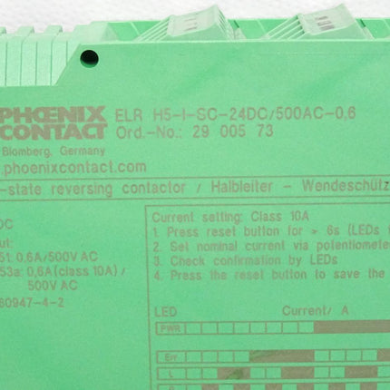 Phoenix Contact 2900573 Hybrid-Motorstarter zum Reversieren ELR H5-I-SC- 24DC/500AC-0,6 - Maranos.de