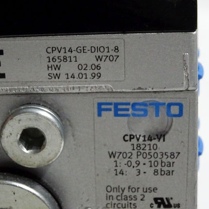 Festo 18210 CPV14-VI Ventilinsel + 165811 Elektrik-Anschaltung CPV14-GE-DI01-8 - Maranos.de
