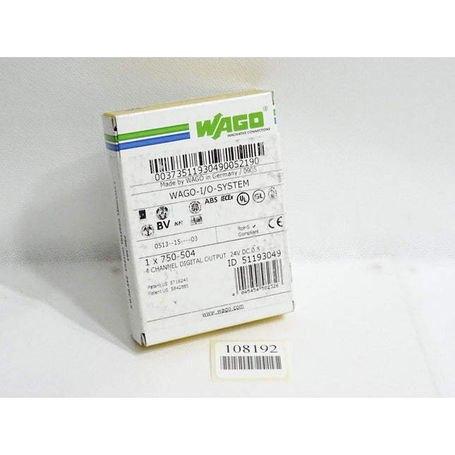 Wago 750-504 4-Kanal-Digitalausgang / Neu OVP versiegelt - Maranos.de