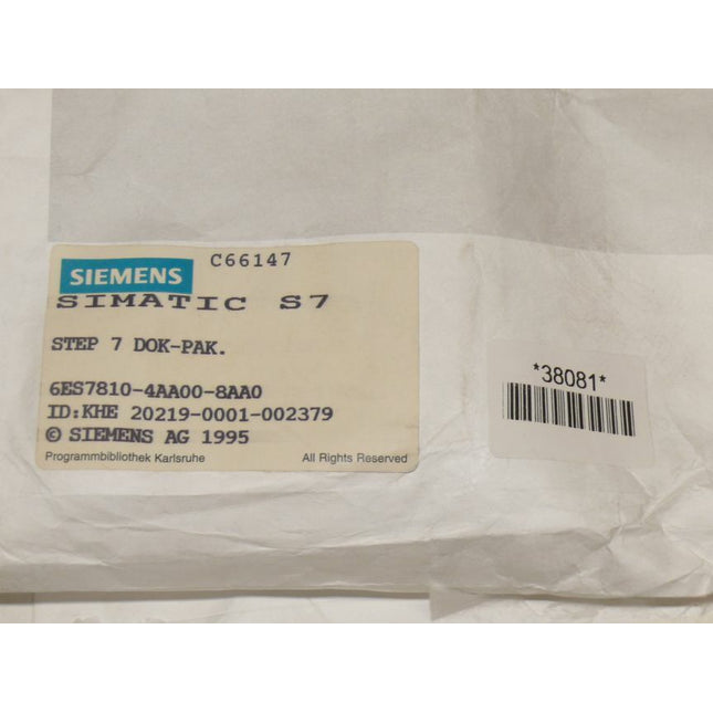 Siemens Simatic S7 6ES7810-4AA00-8AA0 Step 7 Tutorial 6ES7810-4AA00-8AA0 - Maranos.de