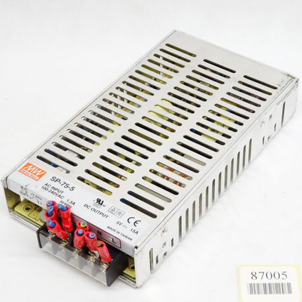 MW Mean Well SP-75-5 / DC 5V 15A / AC 100-240VAC 1.3A - Maranos.de