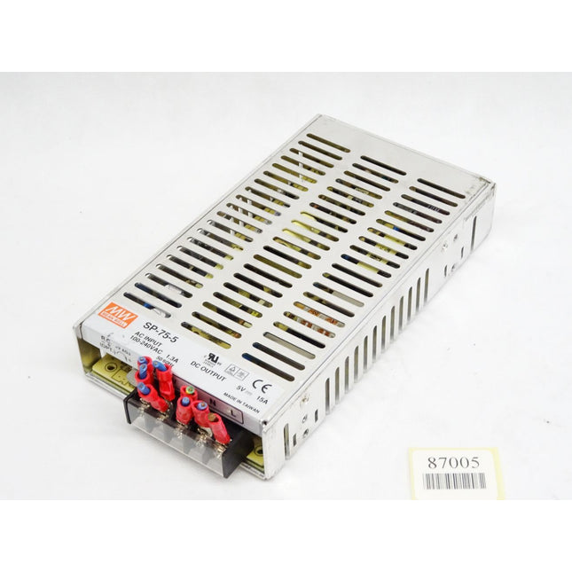 MW Mean Well SP-75-5 / DC 5V 15A / AC 100-240VAC 1.3A - Maranos.de