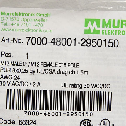 Murr Elektronik Kabel 7000-48001-2950150 / Neu OVP - Maranos.de