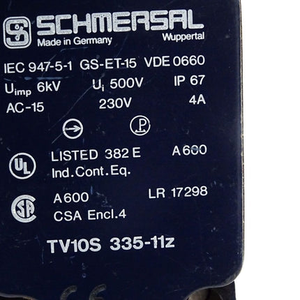 Schmersal TV10S 335-11z  Sicherheitsschalter - Maranos.de